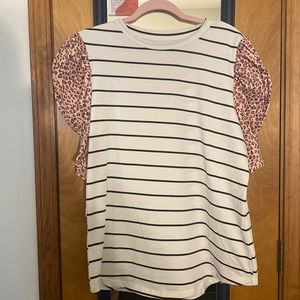 Striped cheetah top